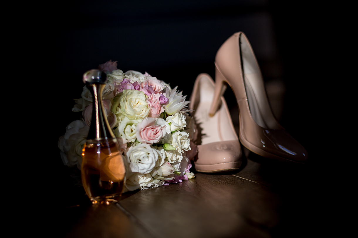 bouquet de la mariée, chaussures de mariage, j'adore Dior